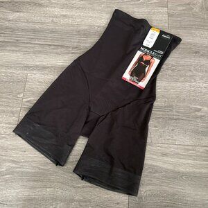 NWT Miraclesuit HI Waist Thigh Slimmer Shapewear Black Extra Firm Control Size S